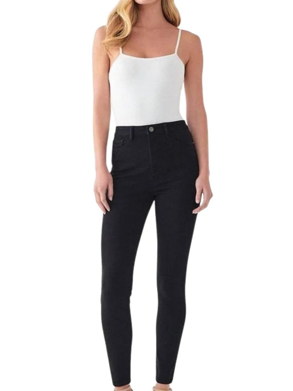 NWT DL9161 Chrissy Ankle Ultra High Rise Instasculpt Jeans, Size 24 - Black